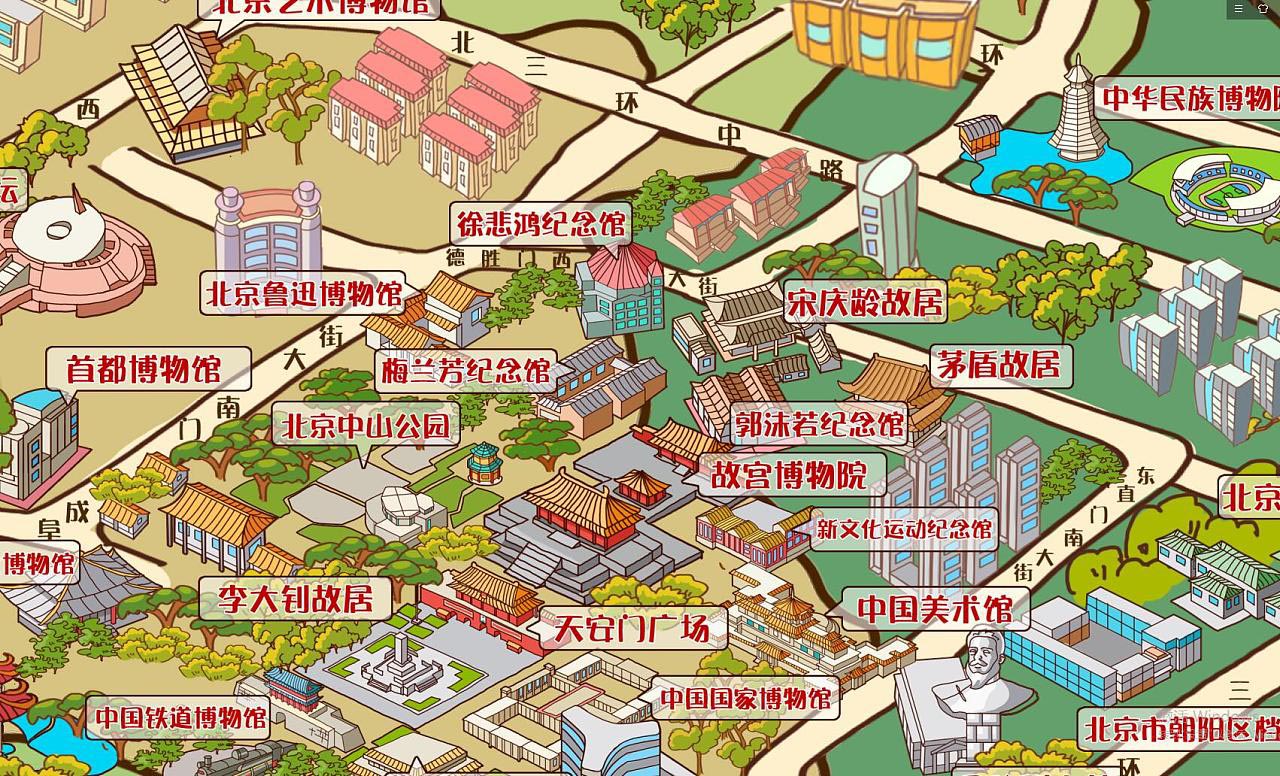 吉县手绘地图景区的文化印记